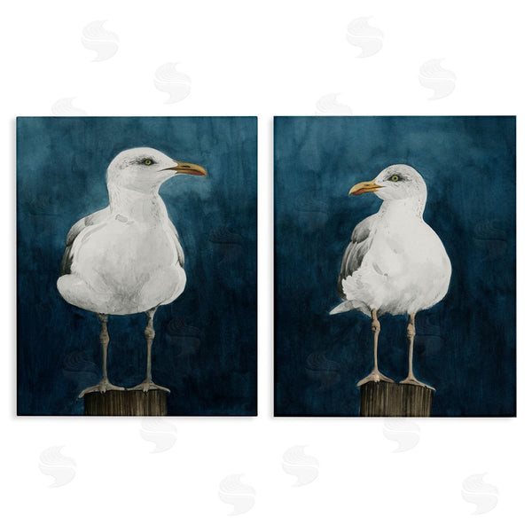 stupell industries Grace Popp | Seagull Standing on Log Wall Art