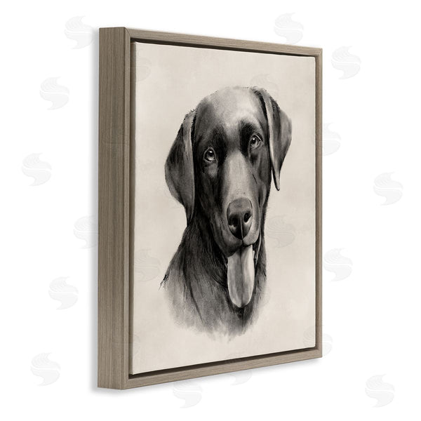 Stupell Industries Grace Popp | Sepia Labrador Dog Portrait