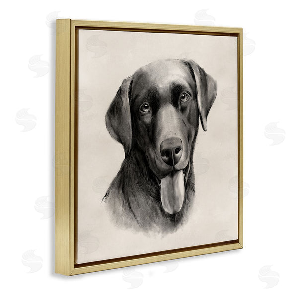Stupell Industries Grace Popp | Sepia Labrador Dog Portrait