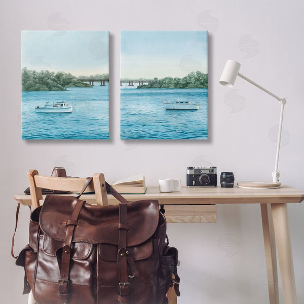 Stupell Industries Grace Popp | Serene Summer Boats Wall Art
