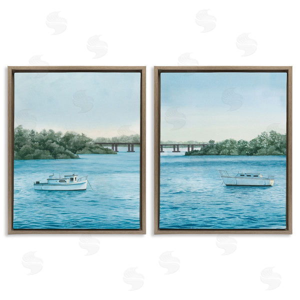 Stupell Industries Grace Popp | Serene Summer Boats Wall Art