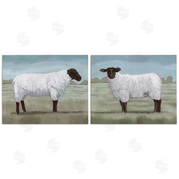 stupell industries Grace Popp | Sheep Duo in Pasture Wall Art