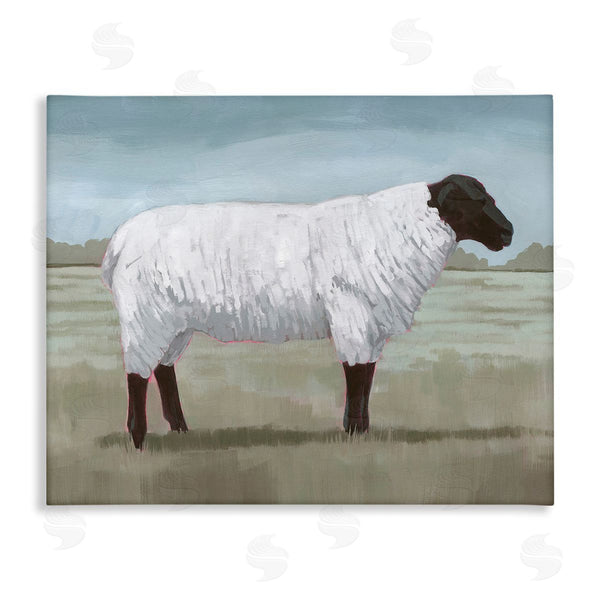 stupell industries Grace Popp | Sheep on Farm Painting Wall Art