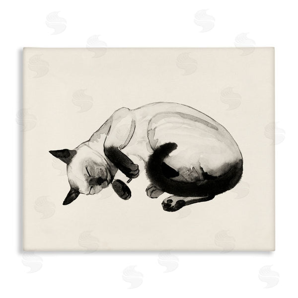 stupell industries Grace Popp | Siamese Cat Nap Relaxed Pet