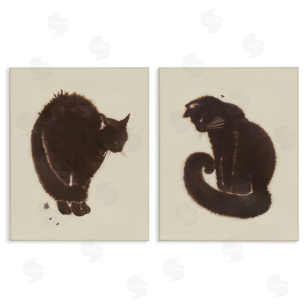 stupell industries Grace Popp | Simple Cats on Beige Wall Art