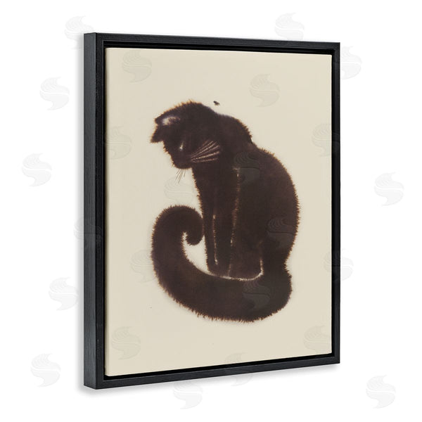 Stupell Industries Grace Popp | Sitting Cat Curved Tail Wall Art