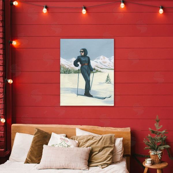 Stupell Industries Grace Popp | Stylish Skiing Woman Wall Art