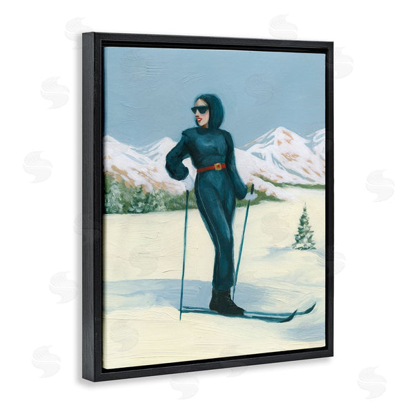 Stupell Industries Grace Popp | Stylish Skiing Woman Wall Art