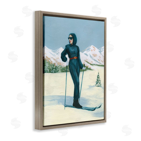 Stupell Industries Grace Popp | Stylish Skiing Woman Wall Art