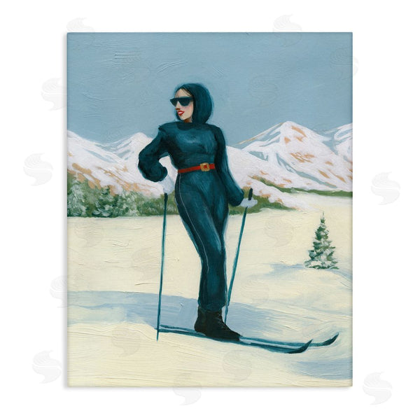 stupell industries Grace Popp | Stylish Skiing Woman Wall Art