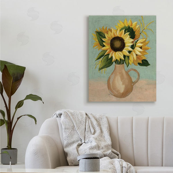 Stupell Industries Grace Popp | Summer Sunflower Bouquet In Brown Country Pitcher Wall Art