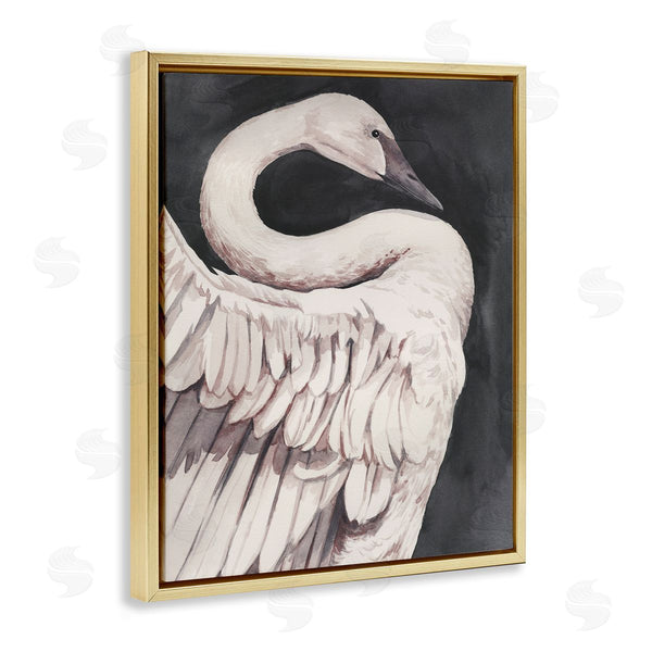 Stupell Industries Grace Popp | Swan Portrait On Grey