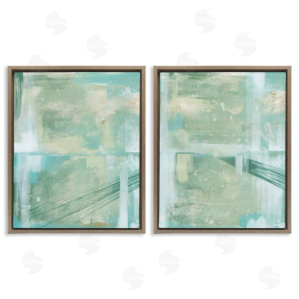 Stupell Industries Grace Popp | Teal Abstract Bridge Cityscape Wall Art