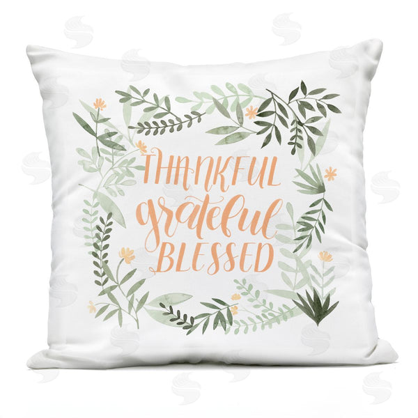Stupell Industries Grace Popp | Thankful Grateful Blessed Printed Throw Pillow