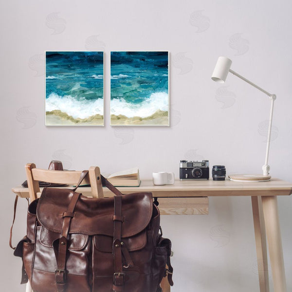 Stupell Industries Grace Popp | Tide Crash To Shore Nautical Beach Watercolor Wall Art