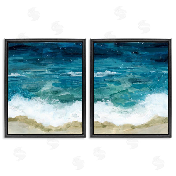 Stupell Industries Grace Popp | Tide Crash To Shore Nautical Beach Watercolor Wall Art
