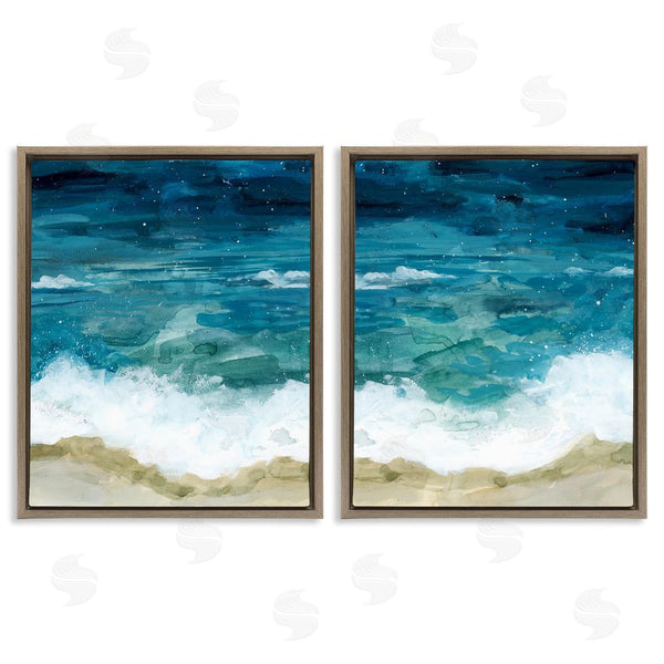 Stupell Industries Grace Popp | Tide Crash To Shore Nautical Beach Watercolor Wall Art