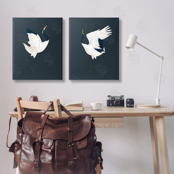 Stupell Industries Grace Popp | Traditional Cranes Dance Wall Art