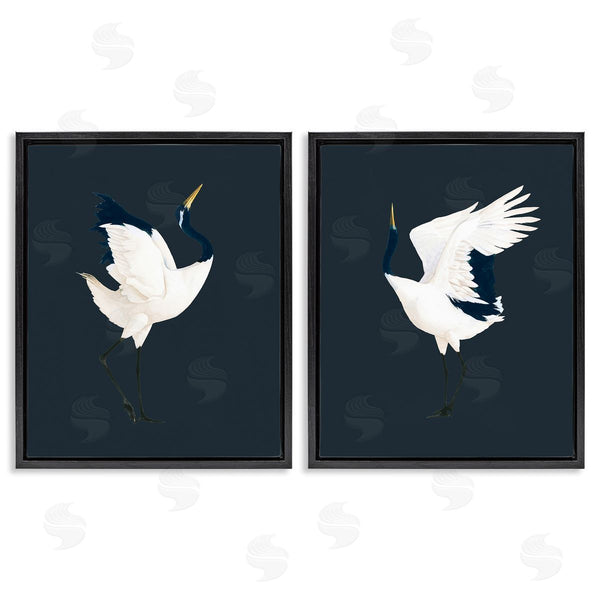 Stupell Industries Grace Popp | Traditional Cranes Dance Wall Art