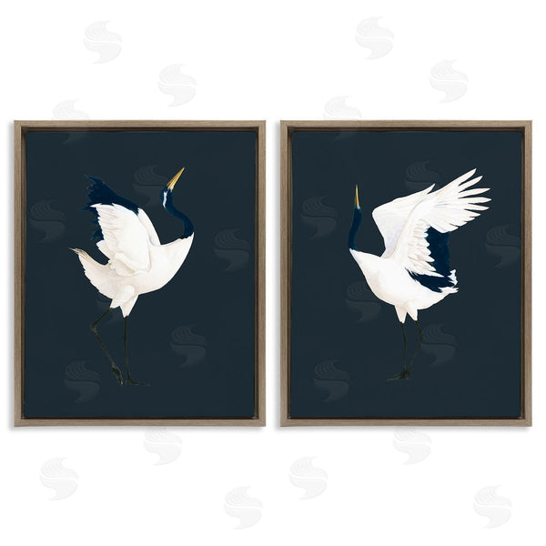 Stupell Industries Grace Popp | Traditional Cranes Dance Wall Art