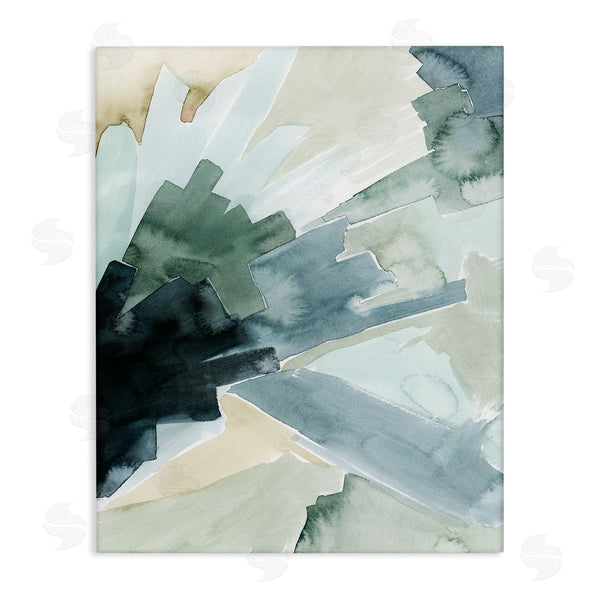 stupell industries Grace Popp | Tree Shadow Abstract Landscape Painting Green Blue