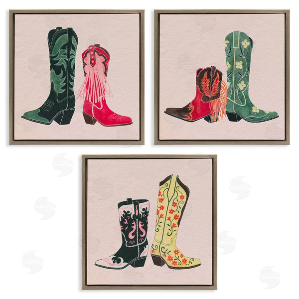 Stupell Industries Grace Popp | Trendy Cowgirl Boots Wall Art