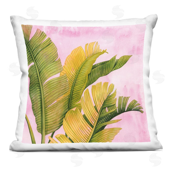 stupell industries Grace Popp | Tropical Banana Leaves Printed Throw Pillow