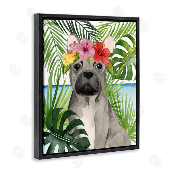 Stupell Industries Grace Popp | Tropical French Bulldog