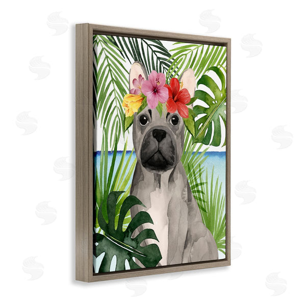 Stupell Industries Grace Popp | Tropical French Bulldog