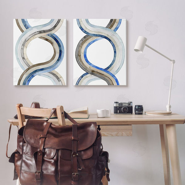 Stupell Industries Grace Popp | Two Dimensional Spiral Helix Abstract Lines Wall Art