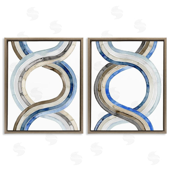 Stupell Industries Grace Popp | Two Dimensional Spiral Helix Abstract Lines Wall Art