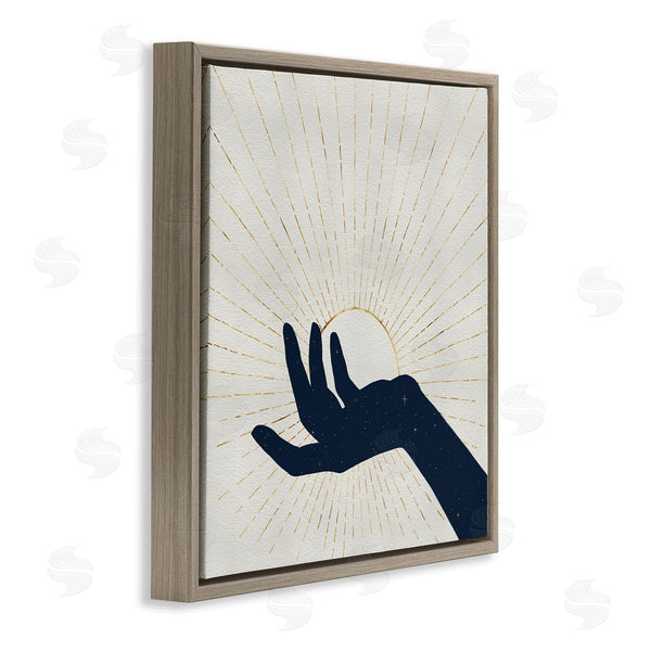Stupell Industries Grace Popp | Universe Hand Holding Sun Bohemian Chic Design Wall Art