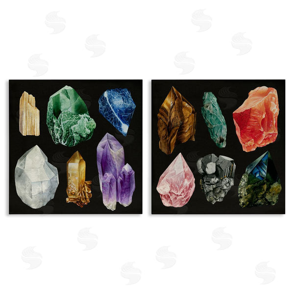 Stupell Industries Grace Popp | Various Gemstones On Black
