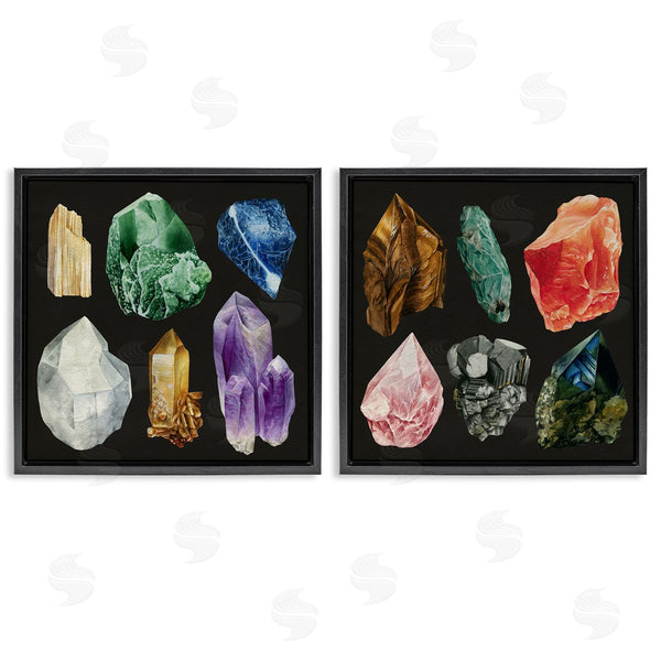 Stupell Industries Grace Popp | Various Gemstones On Black