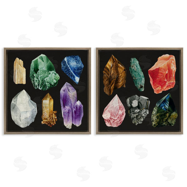 Stupell Industries Grace Popp | Various Gemstones On Black