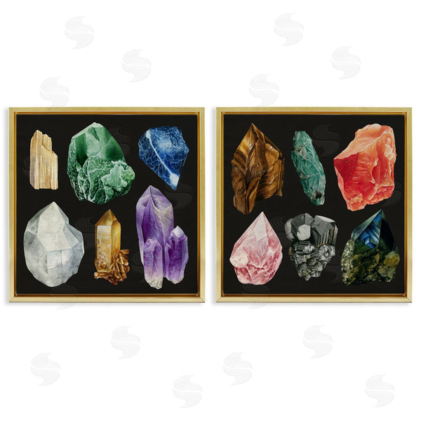 stupell industries Grace Popp | Various Gemstones on Black