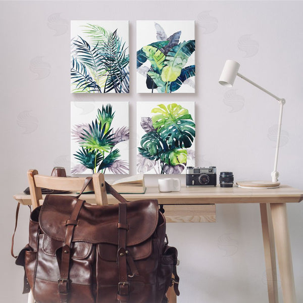 Stupell Industries Grace Popp | Various Tropical Palm Fans Plants Wall Art