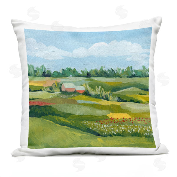 Stupell Industries Grace Popp | Vast Countryside Grassland Farm Printed Throw Pillow