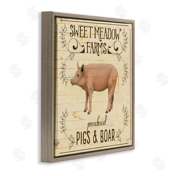 Stupell Industries Grace Popp | Vintage Farm Pig Advertisement