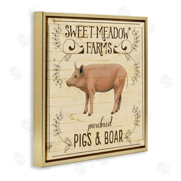 Stupell Industries Grace Popp | Vintage Farm Pig Advertisement