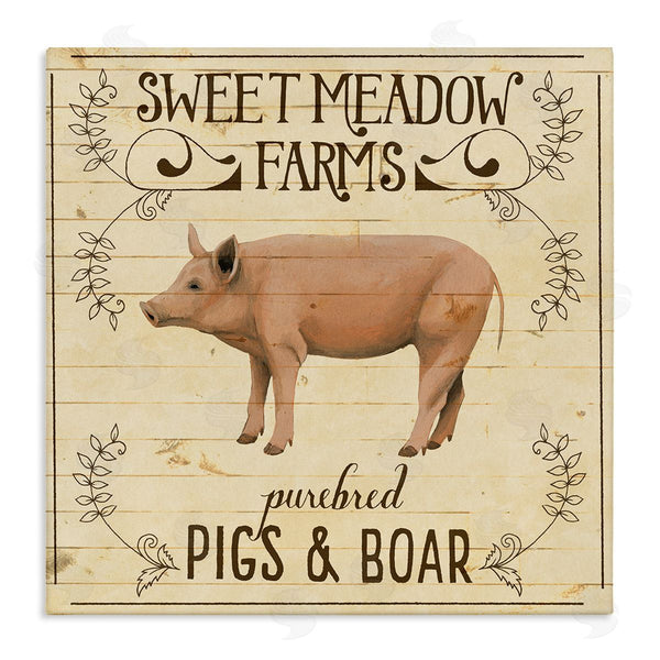 stupell industries Grace Popp | Vintage Farm Pig Advertisement