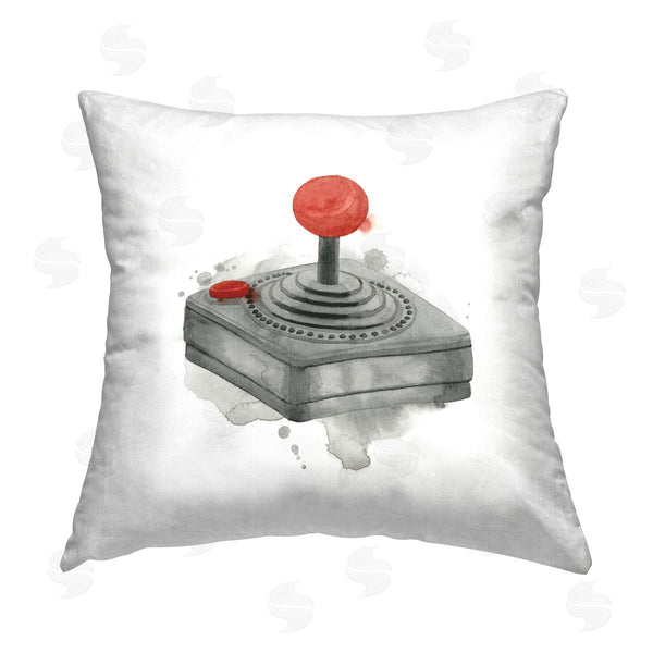 stupell industries Grace Popp | Vintage Game Controller Joystick Printed Throw Pillow