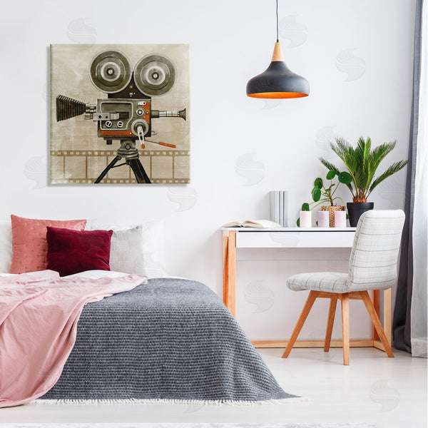 Stupell Industries Grace Popp | Vintage Movie Video Camera Wall Art