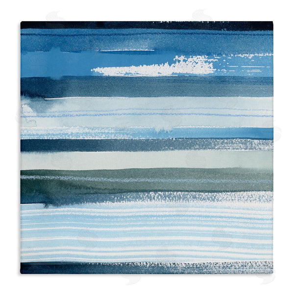 stupell industries Grace Popp | Vivid Blue Striped Landscape Abstract Ocean View Wall Art