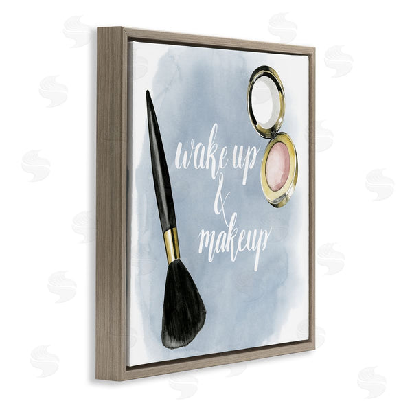 Stupell Industries Grace Popp | Watercolor Wake Up & Make Up