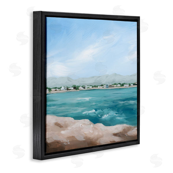Stupell Industries Grace Popp | Waterfront Town Ocean Scenery Wall Art