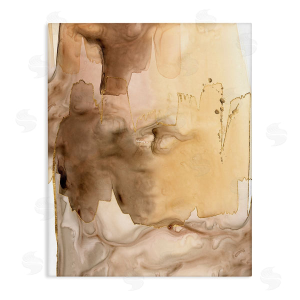 stupell industries Grace Popp | Wet Paint Abstraction Brown Watercolor Strokes
