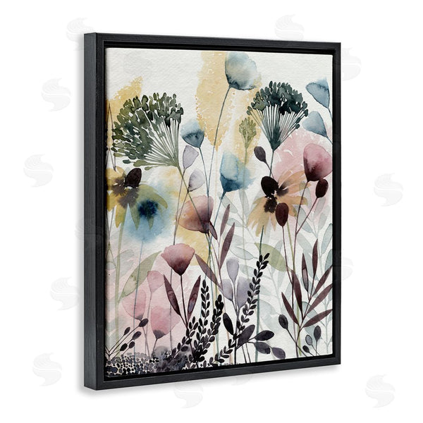 Stupell Industries Grace Popp | Wild Florals Opaque Layers Soft Watercolor Pink Blue Wall Art