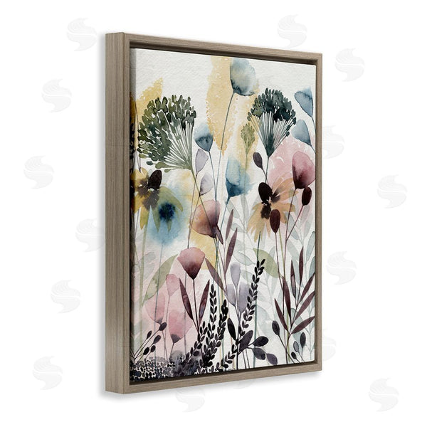 Stupell Industries Grace Popp | Wild Florals Opaque Layers Soft Watercolor Pink Blue Wall Art