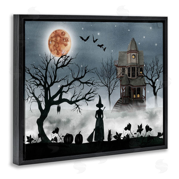 Stupell Industries Grace Popp | Witch & Haunted House Scene